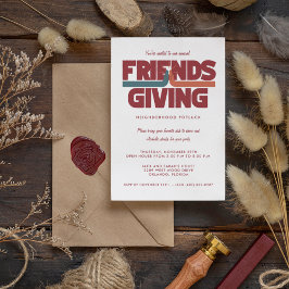 Friendsgiving Thanksgiving Potluck Invitation Kaart