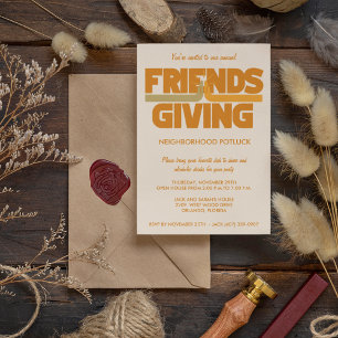 Friendsgiving Thanksgiving Potluck Party Kaart