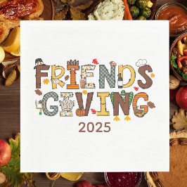 Friendsgiving Thanksgiving Themed Year Servet