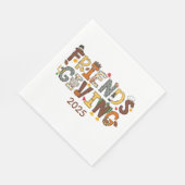 Friendsgiving Thanksgiving Themed Year Servet (Hoek)