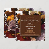 Friendsgiving Thanksgiving Uitnodiging (Voorkant / Achterkant)