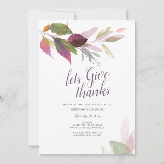 Friendsgiving Thanksgiving Uitnodiging tot val (Voorkant)