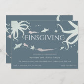 Friendsgiving Thanksgiving Zee Life Blue Grey Pink Kaart (Voorkant / Achterkant)