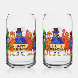 Friendsgiving Turkey Soda Glass Blikvorm Glas