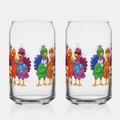 Friendsgiving Turkey Soda Glass Blikvorm Glas (Links)