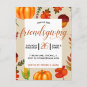 Friendsgiving Uitnodiging Briefkaart (Voorkant)