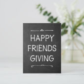 Friendsgiving | Uitnodiging | Postkaart | Krijtbor (Staand voorkant)