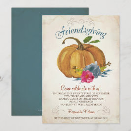Friendsgiving Uitnodiging - Thanksgiving Pompoen