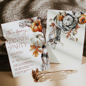 Friendsgiving-uitnodiging voor een etentje kaart