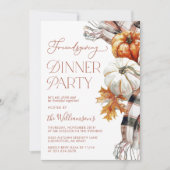 Friendsgiving-uitnodiging voor een etentje kaart (Voorkant)