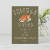 Friendsgiving Uitnodiging Waterverf  (Staand voorkant)