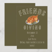 Friendsgiving Uitnodiging Waterverf  (Voorkant / Achterkant)