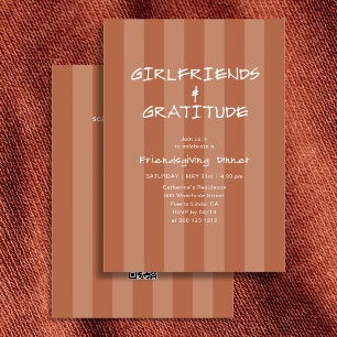 Friendsgiving Vriendinnen Thanksgiving Oranje Kaart