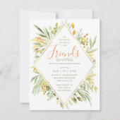 Friendsgiving Waterverf Elegant Greenery Kaart (Voorkant)