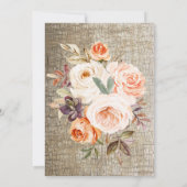 Friendsgiving Waterverf Floral Pumpkin Invitation Kaart (Achterkant)