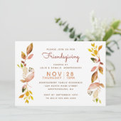 Friendsgiving Waterverf najaar botanische bladeren Kaart (Staand voorkant)