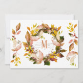 Friendsgiving Waterverf najaar botanische bladeren Kaart (Achterkant)