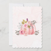 Friendsgiving Waterverf Pompoen Pioen Roze Uitnodi Kaart (Achterkant)