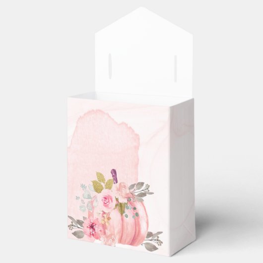 Friendsgiving Waterverf Pumpkin Peony Hartelijk da Bedankdoosjes (Geopend)