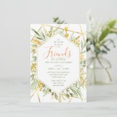 Friendsgiving Waterverf Terrarium Greenery Kaart (Staand voorkant)