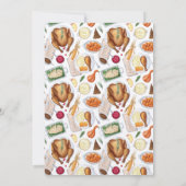 Friendsgiving Waterverf Turkey Dinner Invitation Kaart (Achterkant)