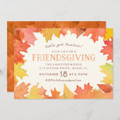 Friendsgiving Waterverf Uitnodiging (Voorkant / Achterkant)