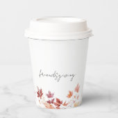 Friendsgiving Witte Thanksgiving Papieren Bekers (Voorkant)