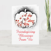 Friendsgiving zegeningen van ons kaart (Voorkant)
