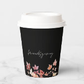 Friendsgiving zwarte Thanksgiving Papieren Bekers (Voorkant)