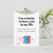 Friendship Appreciation Card / Thank You Card Feestdagenkaart (Staand voorkant)