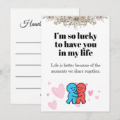 Friendship Appreciation Card / Thank You Card Feestdagenkaart (Voorkant / Achterkant)