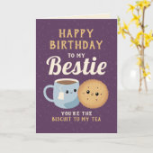 Friendship Bestie Funny Cute Happy Birthday Kaart (Gele Bloem)