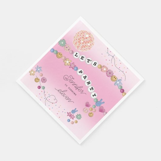 Friendship Bracelet Girl Jewelry Birthday Party Servet (Hoek)