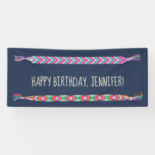 Friendship Bracelets on Navy Blue Personalized Ban Spandoek