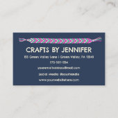 Friendship Bracelets op Navy Blue, gepersonaliseer Visitekaartje (Voorkant)