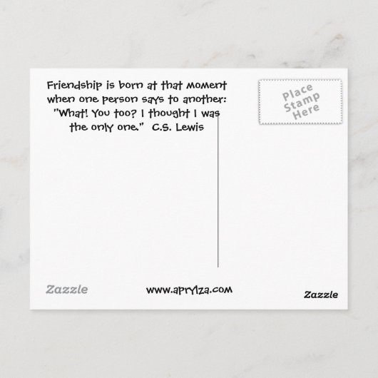 Friendship Briefkaart (Achterkant)