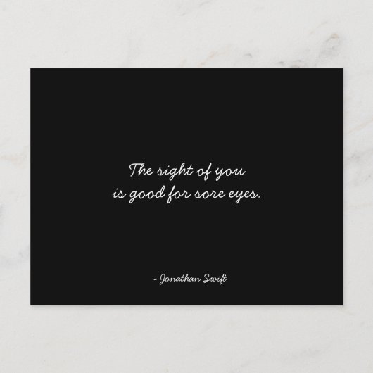 Friendship Briefkaart citeert Jonathan Swift - Bla (Voorkant)