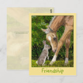 Friendship Bunny & Foal briefkaart (Voorkant / Achterkant)