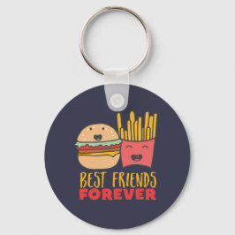Friendship Burger en Fries Best Friends Forever Sleutelhanger