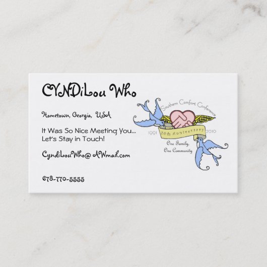 Friendship Cards SCC Jubileum Design Visitekaartje (Voorkant)