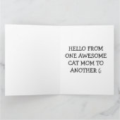 FRIENDSHIP CAT MOM HELLO RETRO GREETING CARD KAART (Binnen)