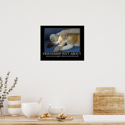 Friendship Cats Love Artwork Inspirerend Poster (Keuken)