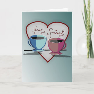 Friendship Coffee Cups Valentijnsdag Kaart