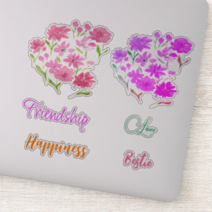 Friendship Collectie Waterverf Wild Flowers Sticker