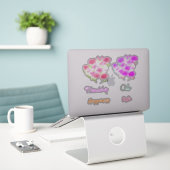 Friendship Collectie Waterverf Wild Flowers Sticker (Laptop op bureau)