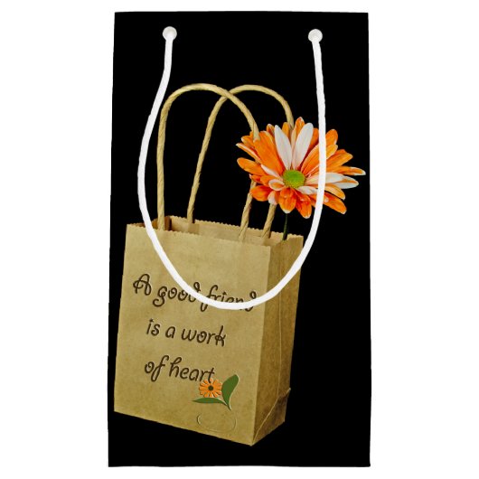 Friendship Daisy in Paper Bag Klein Cadeauzakje (Voorkant)