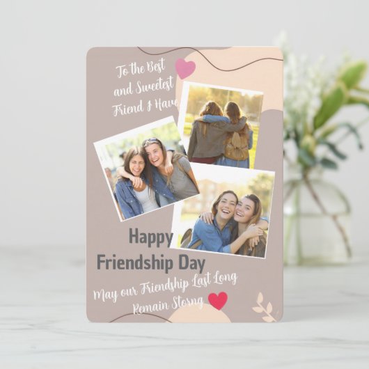 Friendship Day Invitation card Kaart (Staand voorkant)