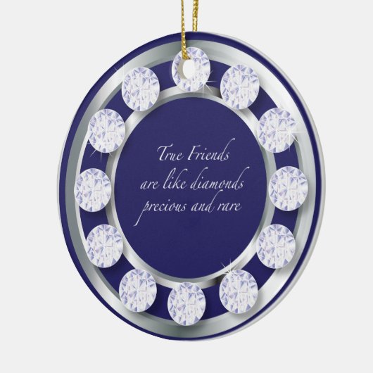 Friendship Diamonds Keramisch Ornament (Links)