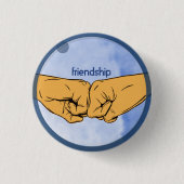 Friendship Fist Bump Ronde Button 3,2 Cm (Voorkant)