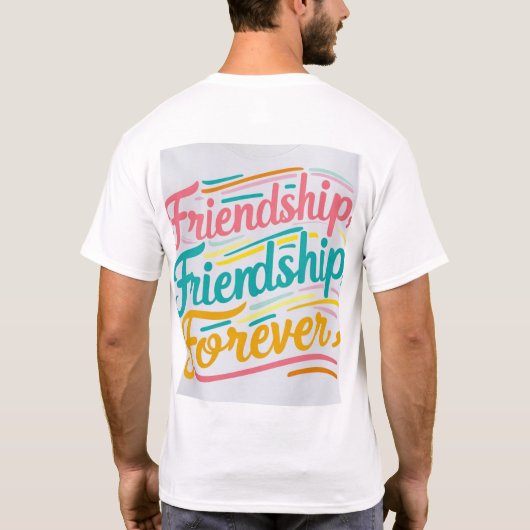 Friendship Forever T-Shirt Design (Zazzle) Rep you (Achterkant)